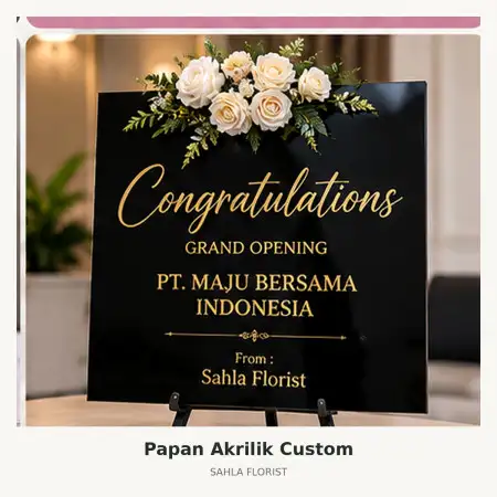 Papan Bunga Akrilik Scientia Garden